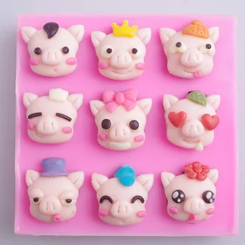 Q-361Free shipping Cute little pig expression series fondant cake decoration silicon mold chocolate mold
Q-361Free shipping Cute little pig expression series fondant cake decoration silicon mold chocolate mold