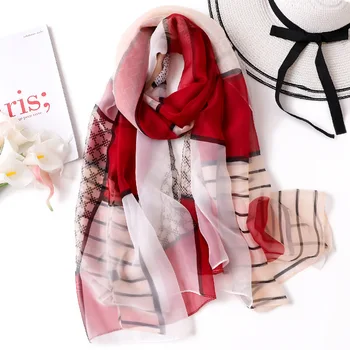 Women Silk Scarf Large Beach Shawls Plaid Luxury Design Lady Foulard Pashmina Scarves Wrap Gift for Girl 2020 New
Women Silk Scarf Large Beach Shawls Plaid Luxury Design Lady Foulard Pashmina Scarves Wrap Gift for Girl 2020 New