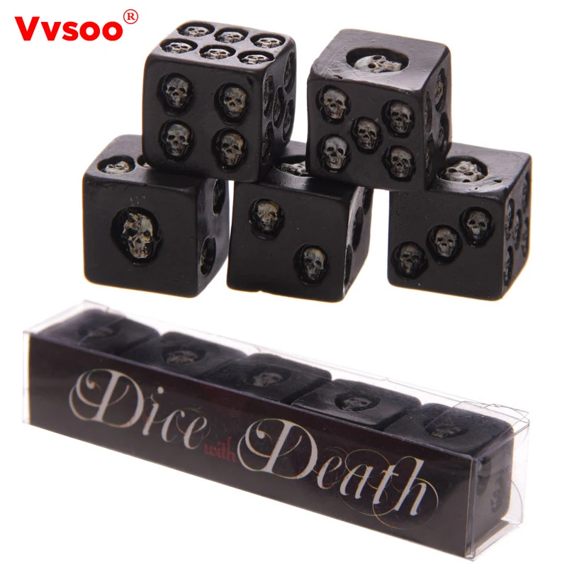 Vvsoo 5Pcs/set Black Gambling Skull Dice Death Nemesis Grinning Skull Dice Toys Festival Party Funny Table Games Decorative
Vvsoo 5Pcs/set Black Gambling Skull Dice Death Nemesis Grinning Skull Dice Toys Festival Party Funny Table Games Decorative