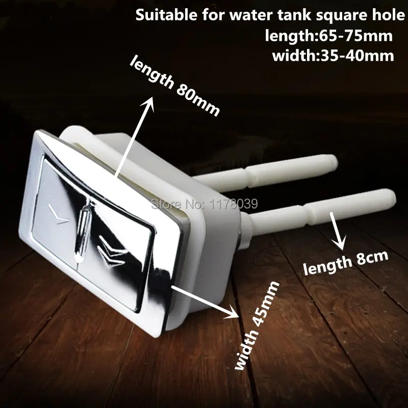 

80X45mm Rectangle toilet dual push button flush,Toilet Water tank ABS plastic Push Buttons,toilet water tank parts,J17335