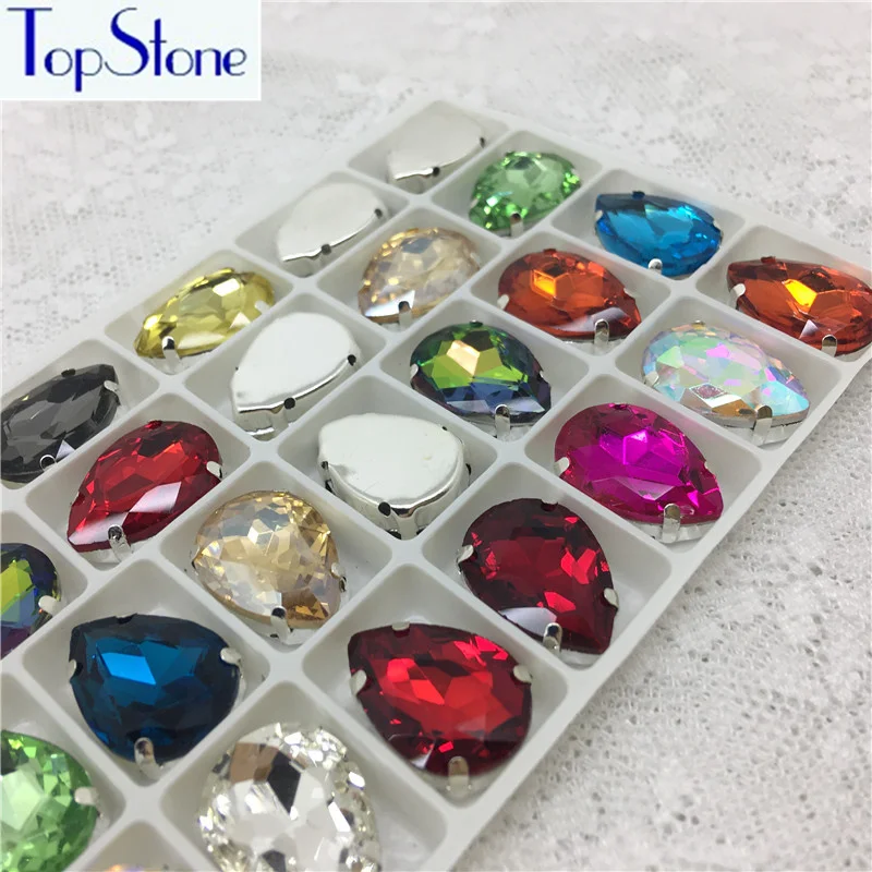 TopStone Glass Crystal Teardrop Droplet Sew On Claw Rhinestones With Metal Claw Setting multi colors Drop Sew-On Stone
TopStone Glass Crystal Teardrop Droplet Sew On Claw Rhinestones With Metal Claw Setting multi colors Drop Sew-On Stone