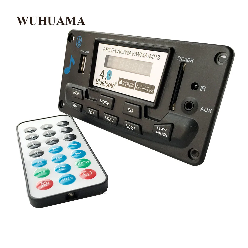 Bluetooth 4.0 Audio MP3 Player Decoder Board Lossless Music Recorder APE FLAC FM SD/MMC Radio Module Kit 12V AUX Digital
Bluetooth 4.0 Audio MP3 Player Decoder Board Lossless Music Recorder APE FLAC FM SD/MMC Radio Module Kit 12V AUX Digital
