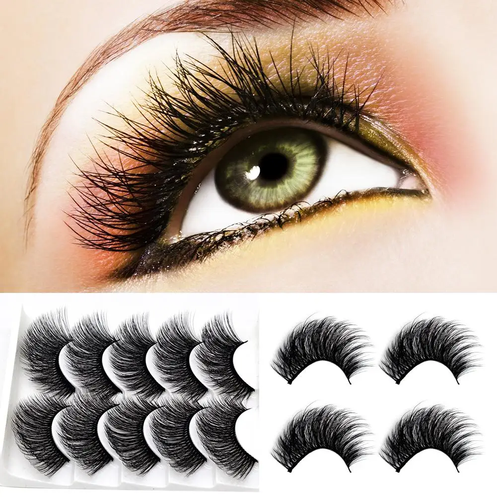 5 Pairs 3D Eyelashes Wispy Beauty Natural False Long Thick False Eyelashes Makeup
5 Pairs 3D Eyelashes Wispy Beauty Natural False Long Thick False Eyelashes Makeup