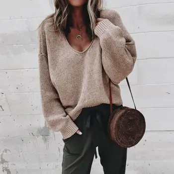 Women's 2019 Explosion Sweater New Autumn And Winter V-Neck Long-Sleeved Sweater
Women's 2019 Explosion Sweater New Autumn And Winter V-Neck Long-Sleeved Sweater