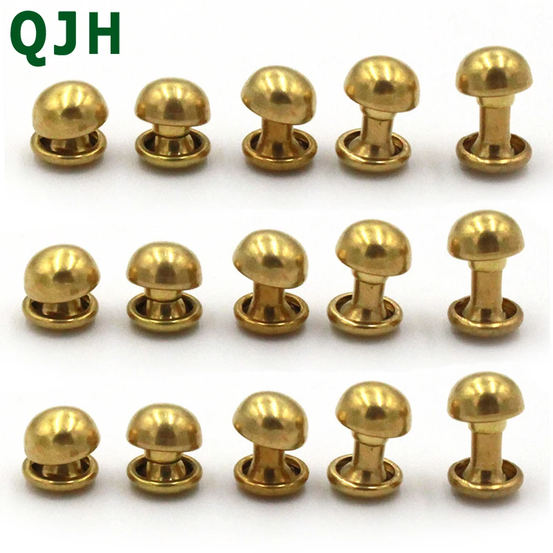 10PCS Pure Copper Round Double Cap Rivet Stud Collision Nail Metal Spike Rock Leathercraft Shoe Bag Belt Garment Bracelet
10PCS Pure Copper Round Double Cap Rivet Stud Collision Nail Metal Spike Rock Leathercraft Shoe Bag Belt Garment Bracelet