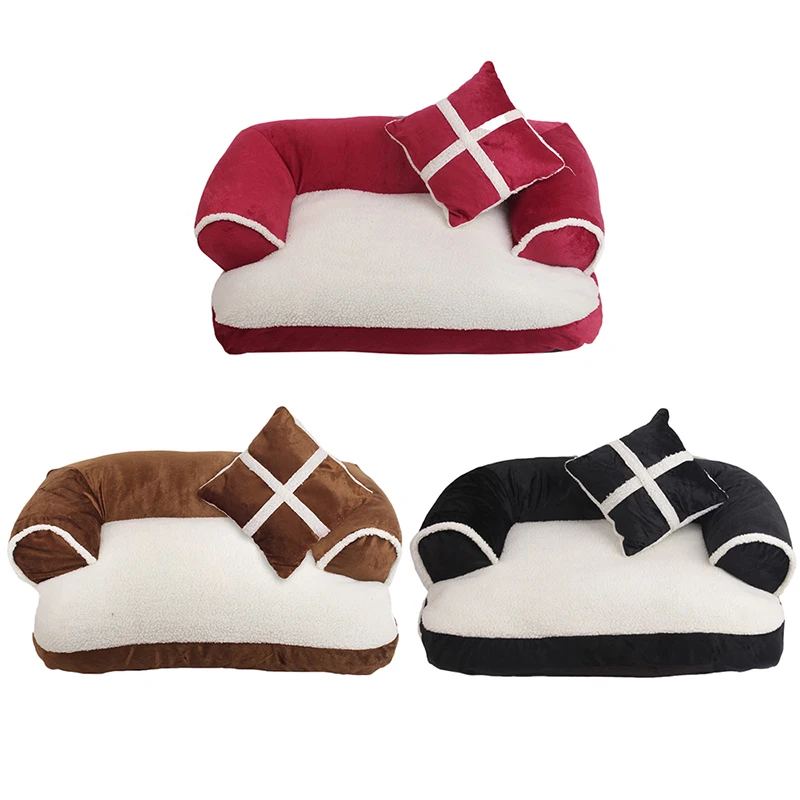 1pc Four seasons Luxury Pet Dog Sofa Beds With Pillow Detachable Wash Soft Fleece Cat Bed Warm Chihuahua Small Dog Bed
1pc Four seasons Luxury Pet Dog Sofa Beds With Pillow Detachable Wash Soft Fleece Cat Bed Warm Chihuahua Small Dog Bed