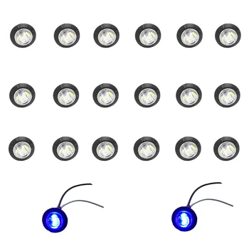 Tkeapl THTMH 12V 20X Round Shape Mini Blue LED Work Light 3/4" 3 LED for Boat Jeep Truck Trailer Bullet Clearance License
Tkeapl THTMH 12V 20X Round Shape Mini Blue LED Work Light 3/4" 3 LED for Boat Jeep Truck Trailer Bullet Clearance License