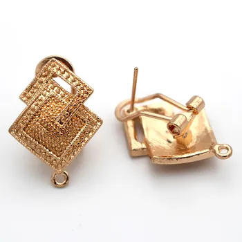 African Chile Earrings Post with Loop Hanger Connectors Double Square Base Ear Clip Earring Findings DIY Women Wedding Earring
African Chile Earrings Post with Loop Hanger Connectors Double Square Base Ear Clip Earring Findings DIY Women Wedding Earring