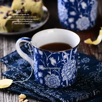 Britain blue and white porcelain Teacup Golden Ceramic Mug Porcelain Gilded Mug Coffee Mug Milk Cup gilding Cup gold-plating Mug
Britain blue and white porcelain Teacup Golden Ceramic Mug Porcelain Gilded Mug Coffee Mug Milk Cup gilding Cup gold-plating Mug