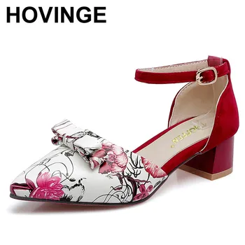 HOVINGE Plus Size 32-48 Women Med Heel Pointed Toe Sandals Ladies Flower Ankle Buckle Shoes Women Bowtie Bowknot Summer Footwear
HOVINGE Plus Size 32-48 Women Med Heel Pointed Toe Sandals Ladies Flower Ankle Buckle Shoes Women Bowtie Bowknot Summer Footwear