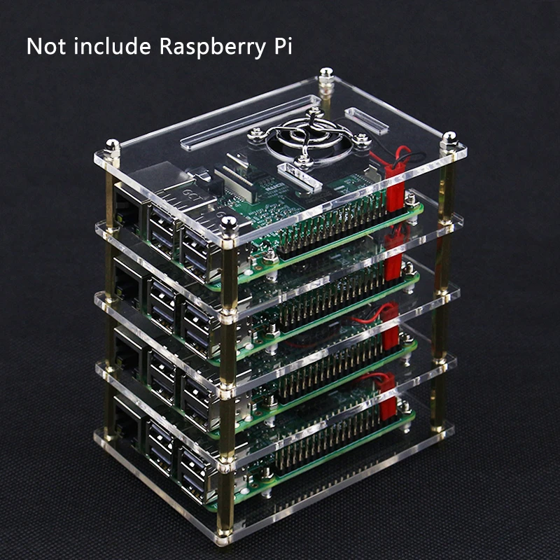 Акриловый чехол Raspberry Pi 4B, многослойный корпус с вентилятором процессора, прозрачная крышка, металлический винт для Raspberry Pi 3 Model B +/3B/2B
Акриловый чехол Raspberry Pi 4B, многослойный корпус с вентилятором процессора, прозрачная крышка, металлический винт для Raspberry Pi 3 Model B +/3B/2B