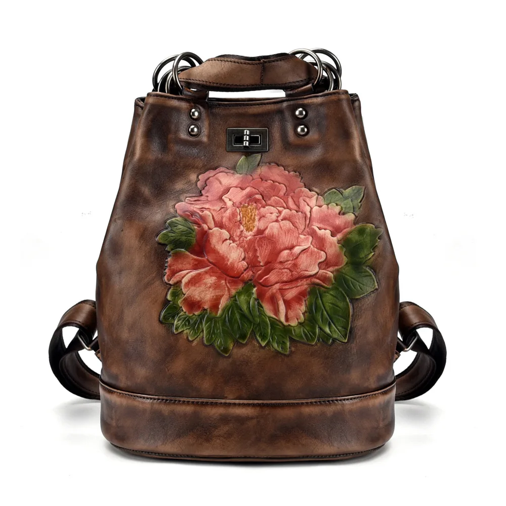 Genuine Leather Women Embossed Backpack Daypack First Layer Cowhide Rose Pattern Girls Knapsack School Bags Leisure Rucksack New
Genuine Leather Women Embossed Backpack Daypack First Layer Cowhide Rose Pattern Girls Knapsack School Bags Leisure Rucksack New