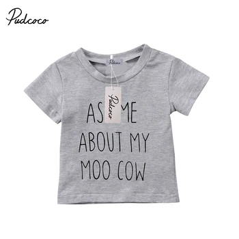 New Adorable Newborn Baby T-shirts Kids Baby Boys Girls Cow Print Cotton Blend Short Sleeve Top Boy Letter T-shirt Gray Tops
New Adorable Newborn Baby T-shirts Kids Baby Boys Girls Cow Print Cotton Blend Short Sleeve Top Boy Letter T-shirt Gray Tops