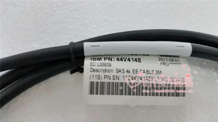 RaidStorage FRU PN 44V4148 L35939 SAS 4X EE-CABLE 3M SFF-8088 to SFF 8088 MiniSAS Mini SAS 6Gb/s RAID 3m Cable
RaidStorage FRU PN 44V4148 L35939 SAS 4X EE-CABLE 3M SFF-8088 to SFF 8088 MiniSAS Mini SAS 6Gb/s RAID 3m Cable