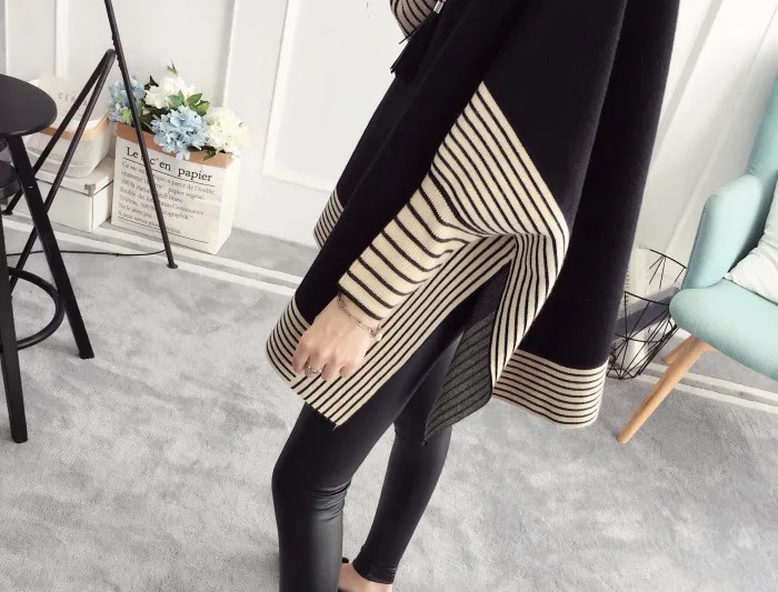 كنزة صوفية حريمي موضة شال خريفي وشتوي دافئ غير رسمي فضفاض محبوك جديد بلوفرات تريند كنزة صوفية حريمي موضة شال خريفي وشتوي دافئ غير رسمي فضفاض محبوك جديد بلوفرات تريند