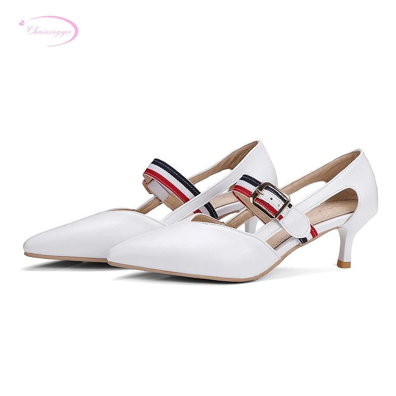 Chainingyee sweet sexy pointed toe summer cool sandals color matching belt buckle white red black med with women's shoes
Chainingyee sweet sexy pointed toe summer cool sandals color matching belt buckle white red black med with women's shoes