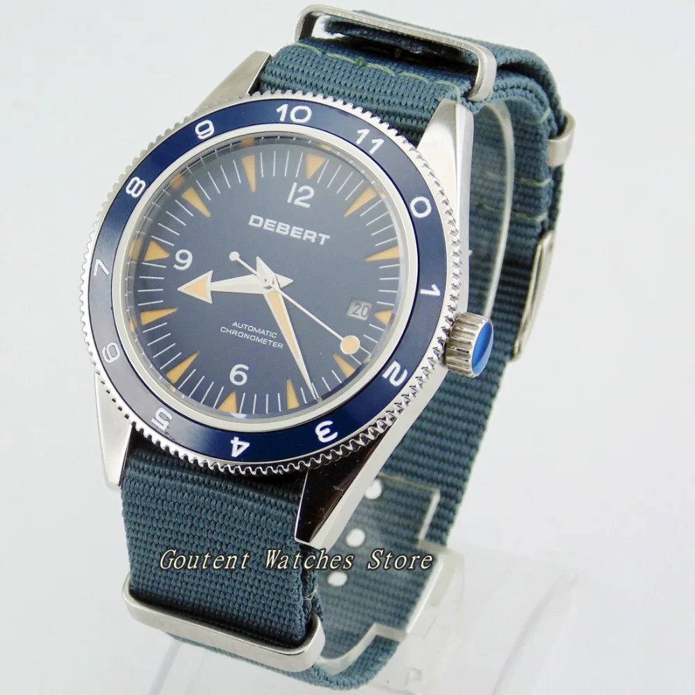 41mm Debert Blue Dial Sapphire Glass Ceramic Bezel Automatic Mechanical Men's Watch
41mm Debert Blue Dial Sapphire Glass Ceramic Bezel Automatic Mechanical Men's Watch