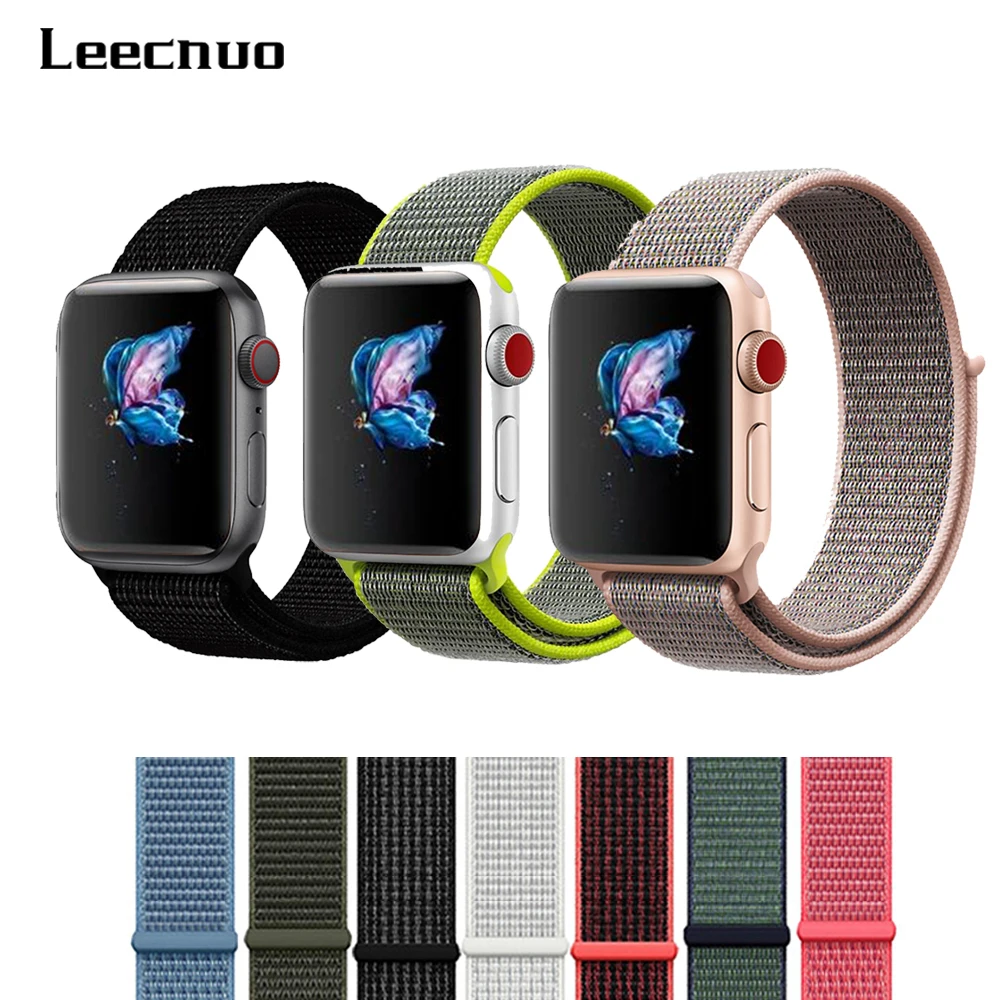 Band For Apple Watch Series 4/3/2/1 38MM 40MM Nylon Soft Breathable Replacement Strap Sport Loop for iWatch Series 4 40MM 44MM
Band For Apple Watch Series 4/3/2/1 38MM 40MM Nylon Soft Breathable Replacement Strap Sport Loop for iWatch Series 4 40MM 44MM