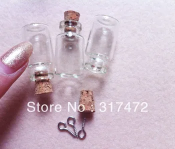 500set/lot 0.5ml Glass Wish Bottle with Wood Cork &Eye Needle DIY jewelry findings 10*18mm
500set/lot 0.5ml Glass Wish Bottle with Wood Cork &Eye Needle DIY jewelry findings 10*18mm
