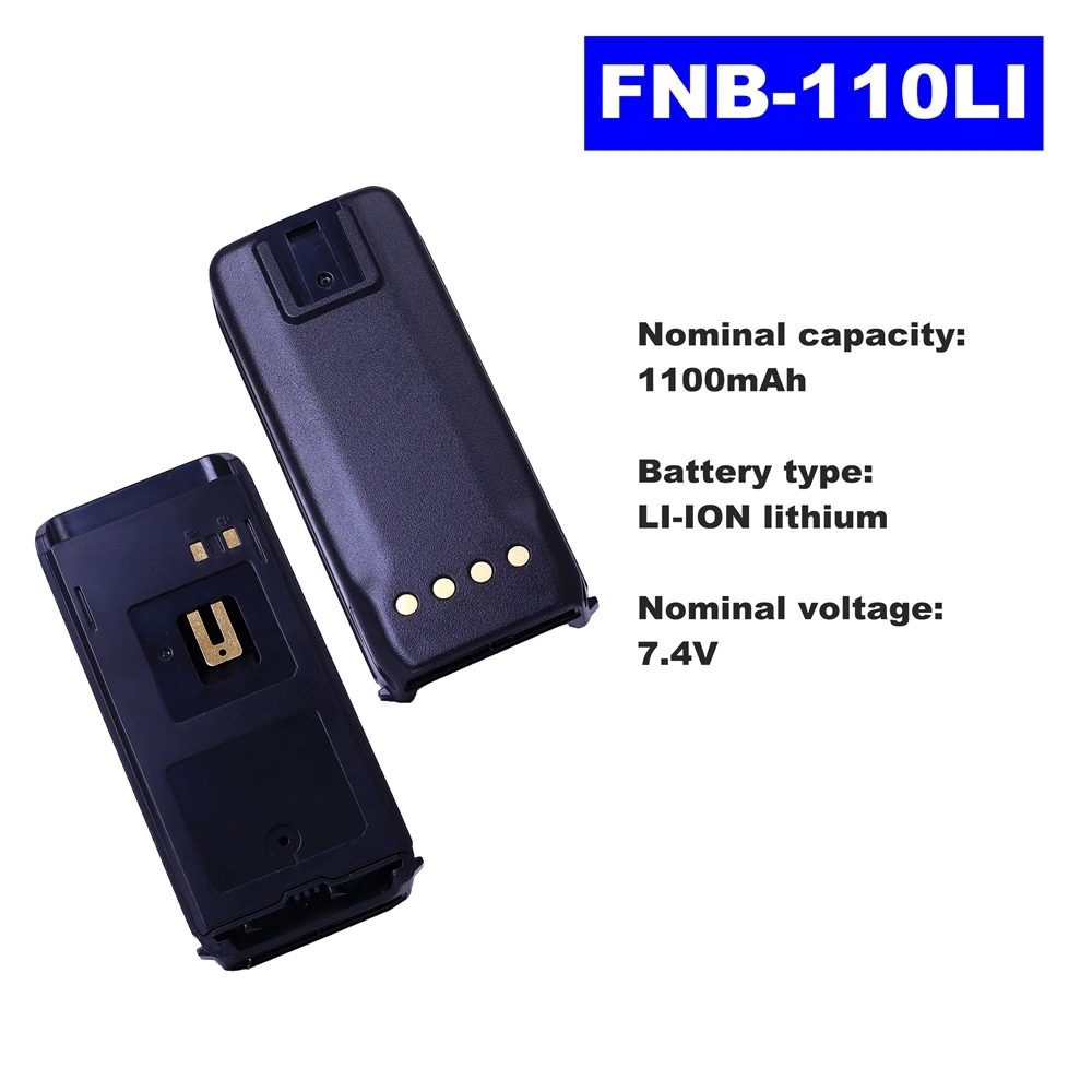 7.4V 1100mAh LI-ION Radio Battery FNB-110LI For Vertex Standard Walkie Talkie HX290 Two Way Radio
7.4V 1100mAh LI-ION Radio Battery FNB-110LI For Vertex Standard Walkie Talkie HX290 Two Way Radio