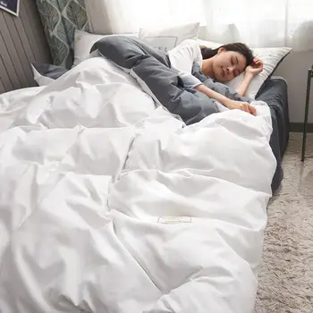 Bedding Set Cotton White and Gray Color Queen King Size Duvet Cover Sheet with Pillowcase Single Beddings and Bed Sets
Bedding Set Cotton White and Gray Color Queen King Size Duvet Cover Sheet with Pillowcase Single Beddings and Bed Sets