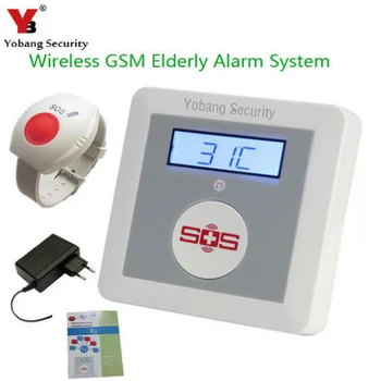YobangSecurity Wireless GSM SMS Senior Telecare Home Security Alarm System SOS Call for Elderly Care With Emergency Panic Button