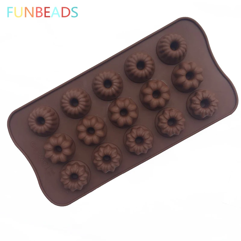 

15 Flower Donut Shape Silicone Chocolate Mold Silicone Forms For Baking Bakeware Pastry And Confectionery Tools cm024