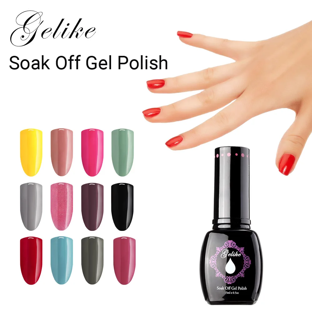 Gelike Easy Removal No Stain No Damage Gel Polish High Gloss Gel Soak Off Gel Polish Nails 15ml Clear Color Nail Art
Gelike Easy Removal No Stain No Damage Gel Polish High Gloss Gel Soak Off Gel Polish Nails 15ml Clear Color Nail Art