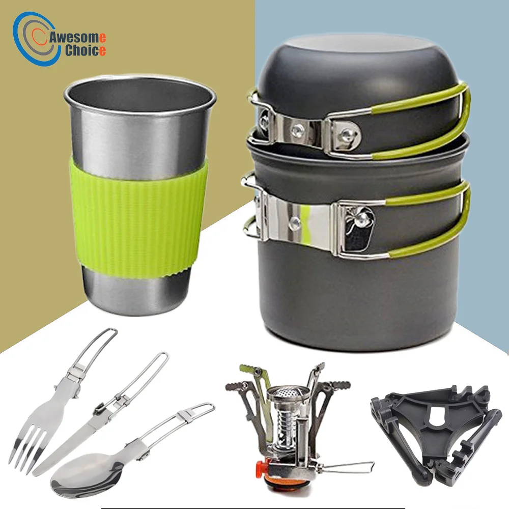 10 pcs/set Outdoor Camping Hiking Tableware Aluminium Alloy Cookware Cooking Picnic Traveling Bowl Pot Pan Set for 1-2 person
10 pcs/set Outdoor Camping Hiking Tableware Aluminium Alloy Cookware Cooking Picnic Traveling Bowl Pot Pan Set for 1-2 person