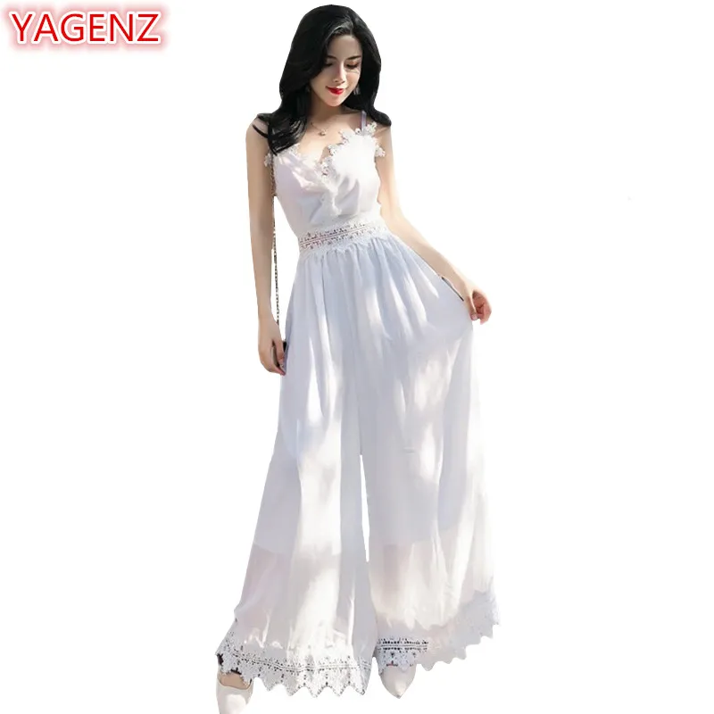 YAGENZ Body Women Jumpsuits For Women 2018 New White Lace Bodysuit Women Summer Bohemia Beach Sling Jumpsuit Wide Leg Pants 1021
YAGENZ Body Women Jumpsuits For Women 2018 New White Lace Bodysuit Women Summer Bohemia Beach Sling Jumpsuit Wide Leg Pants 1021