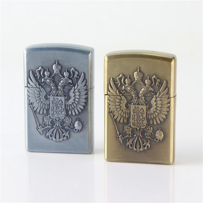 Cigarette Accessories Simple fashion Butane gas metal lighter Double-headed eagle icon grinding wheel Windproof lighters
Cigarette Accessories Simple fashion Butane gas metal lighter Double-headed eagle icon grinding wheel Windproof lighters