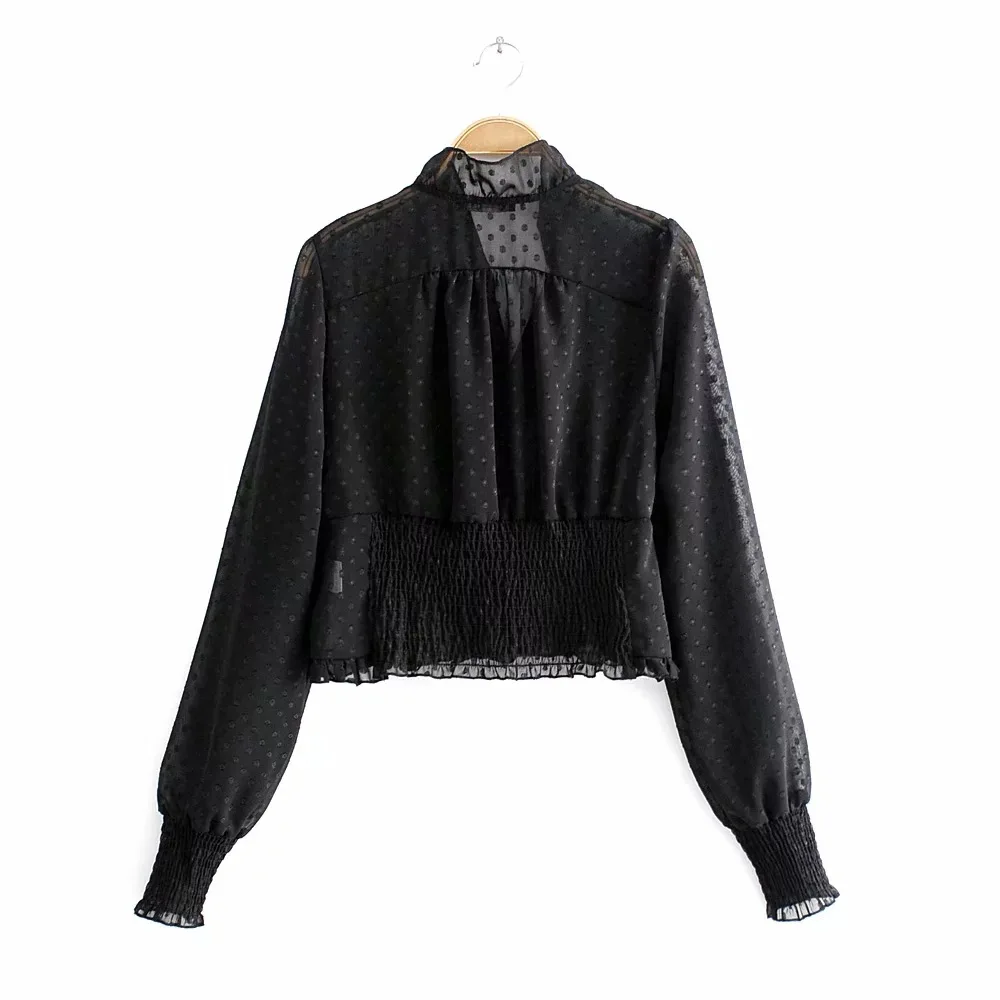 2019 Spring New Arrival Euro-american Ruffle Blouse Women With Slender Lotus Leaf Edge V-neck Perspective Shirt Free Shipping
2019 Spring New Arrival Euro-american Ruffle Blouse Women With Slender Lotus Leaf Edge V-neck Perspective Shirt Free Shipping