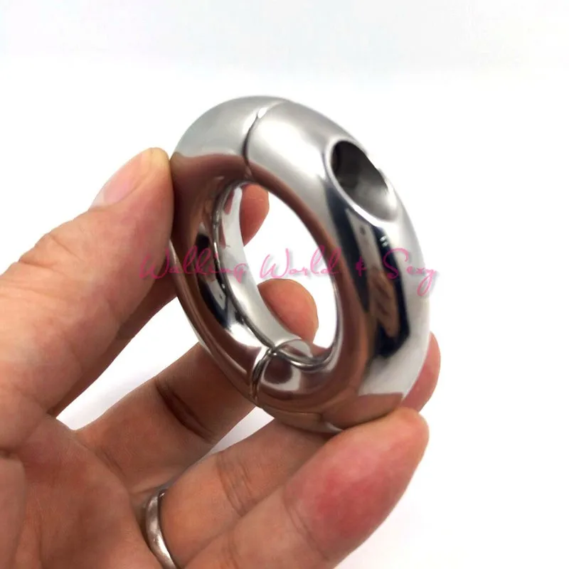 15mm Thick Heavy Metal Screw Locking Penis Ring Stainless Steel Cock Ring Scrotum Testicle Lock Ball Stretcher Sex Toys For Men (12)
