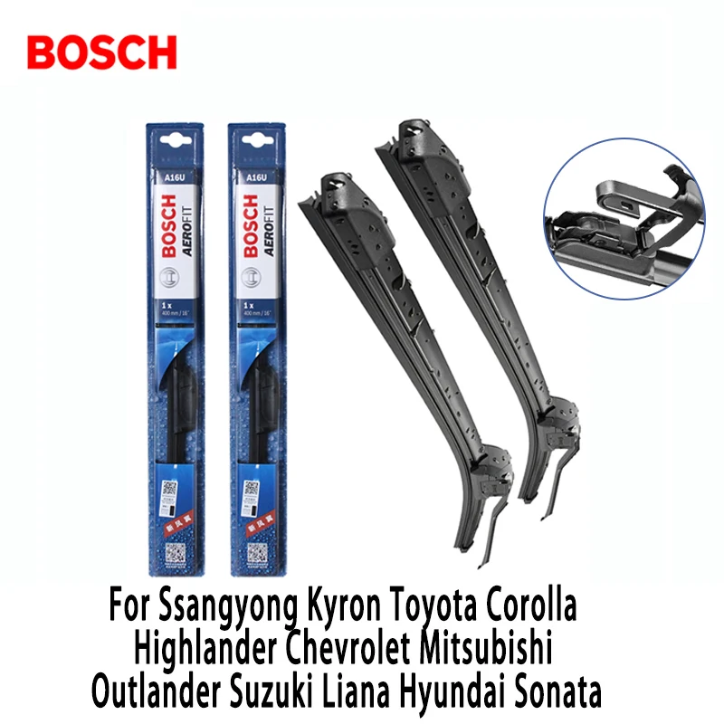2pieces/set Bosch Wiper Blades For Ssangyong Toyota Corolla Highlander Chevrolet Mitsubishi Suzuki Hyundai 22"&19"Fit Hook Arms
2pieces/set Bosch Wiper Blades For Ssangyong Toyota Corolla Highlander Chevrolet Mitsubishi Suzuki Hyundai 22"&19"Fit Hook Arms