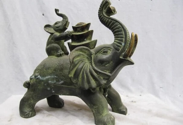 Collectible bronze lion statue S1048 Chinese Folk Art collection Old Bronze Gilt Money Yuan Bao Lucky peace Elephant (B0413)
Collectible bronze lion statue S1048 Chinese Folk Art collection Old Bronze Gilt Money Yuan Bao Lucky peace Elephant (B0413)