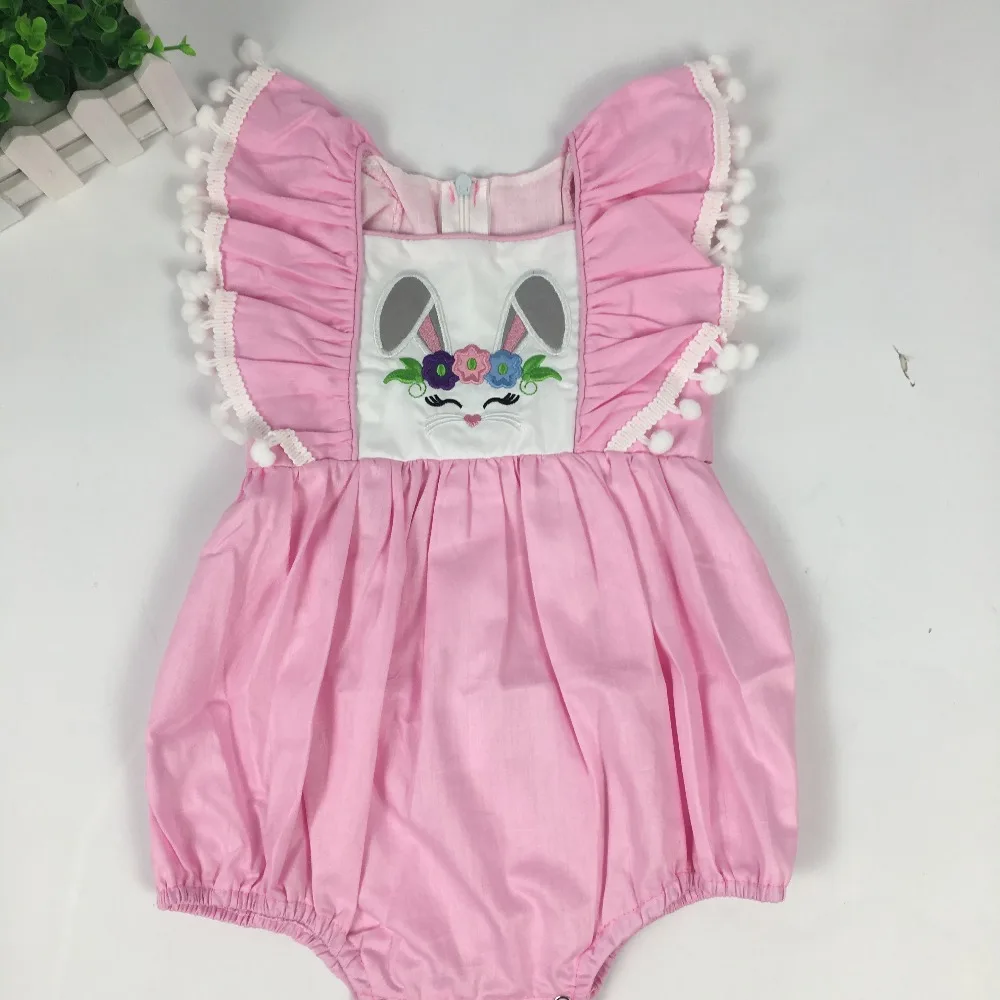Puresun Wholesale Easter Day Design Baby Bubble Girl Boutique Bunny Embroidery Floral Pink Bubble With Belt Newborn Romper
Puresun Wholesale Easter Day Design Baby Bubble Girl Boutique Bunny Embroidery Floral Pink Bubble With Belt Newborn Romper