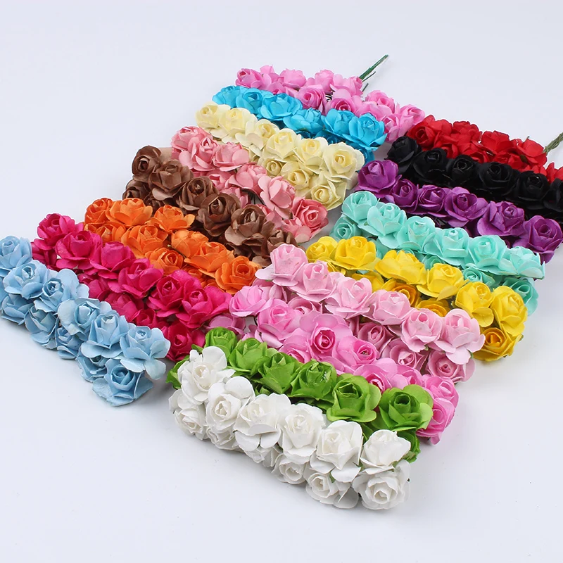 144PCS 1.8cm Artificial Paper Flower For Wedding Candy Box Scrapbooking Cake Top Decoration Fake Rose DIY Floral Wreath Handmade
144PCS 1.8cm Artificial Paper Flower For Wedding Candy Box Scrapbooking Cake Top Decoration Fake Rose DIY Floral Wreath Handmade