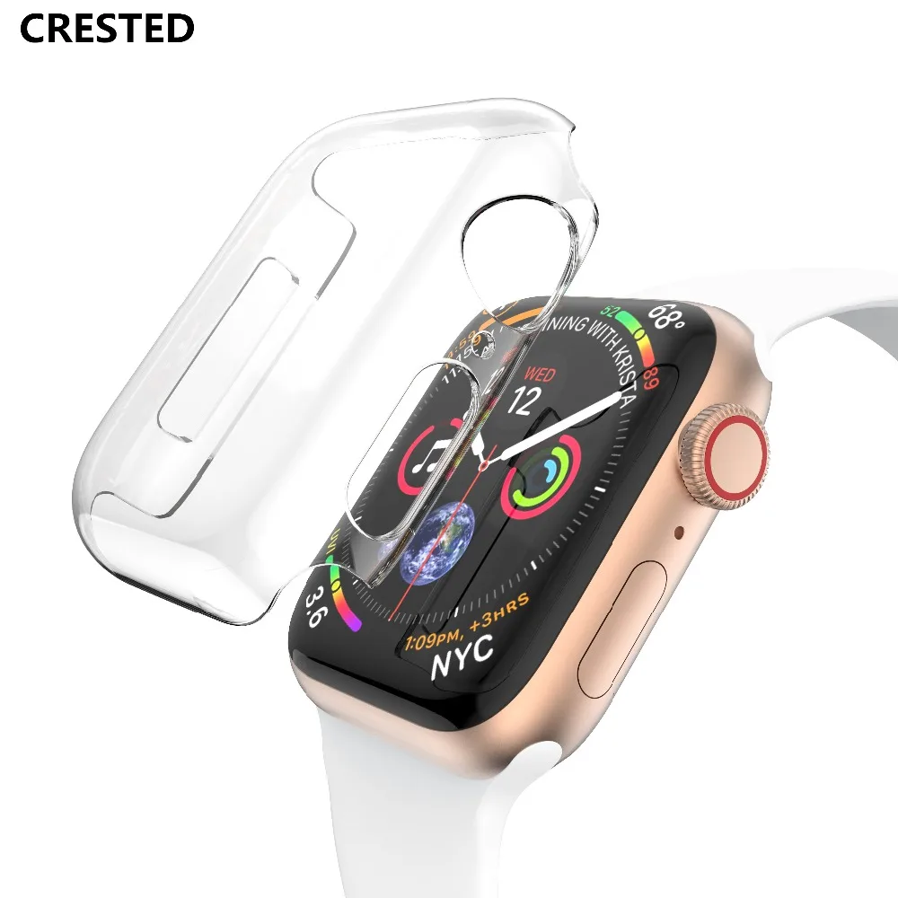 Silicone Cover case For Apple Watch band 5 4 44mm 40mm screen protector iwatch 5 4 3 2 1 42mm/38mm soft Ultra-thin Clear frame
Silicone Cover case For Apple Watch band 5 4 44mm 40mm screen protector iwatch 5 4 3 2 1 42mm/38mm soft Ultra-thin Clear frame