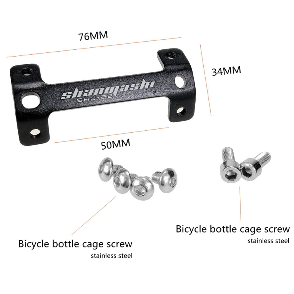 Durable Bicycle Bottle Cage Mount Adapter Rust-proof Bike Tube Water Bottle Cage Holder Mount for 2 Bottle Cage Durable Bicycle Bottle Cage Mount Adapter Rust-proof Bike Tube Water Bottle Cage Holder Mount for 2 Bottle Cage