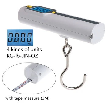 LCD Digital Luggage Scale Portable 50Kg/10g Mini Pocket Scale Electronic Travel Bag Hanging Fishing Hook Scale with Tape Ruler
LCD Digital Luggage Scale Portable 50Kg/10g Mini Pocket Scale Electronic Travel Bag Hanging Fishing Hook Scale with Tape Ruler