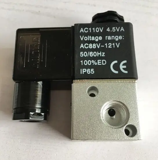 Air Solenoid Valves 3V1-06 2 Position 3 Port 1/8" Normally Closed Pneumatic Control Valve
Air Solenoid Valves 3V1-06 2 Position 3 Port 1/8" Normally Closed Pneumatic Control Valve