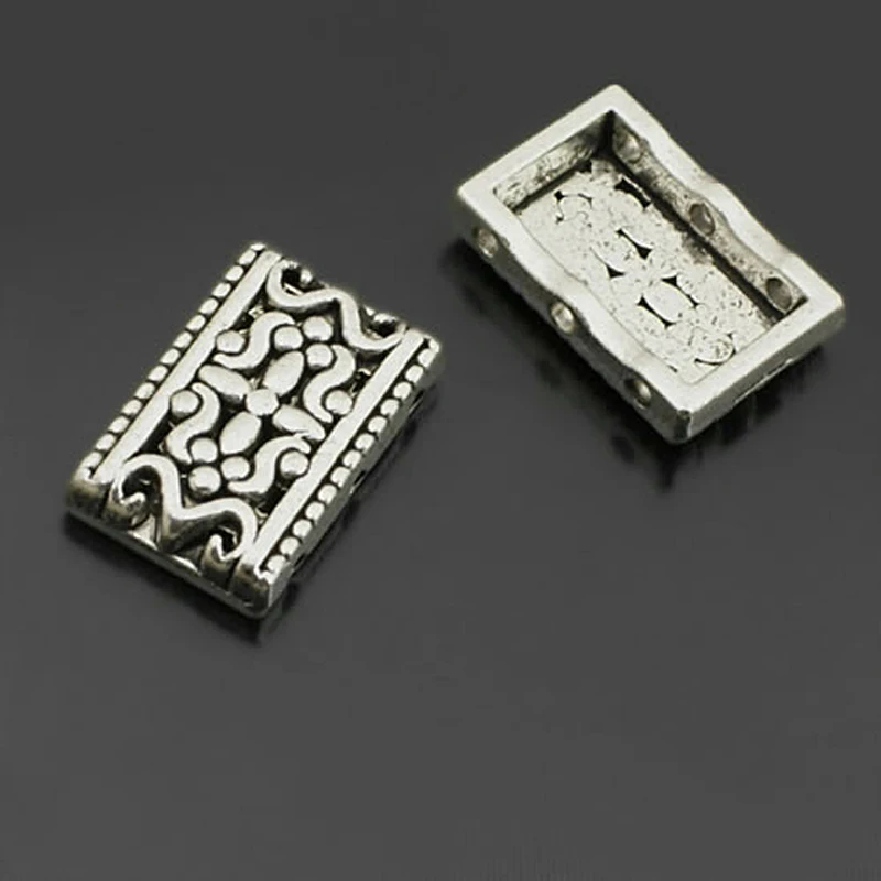 (26833)20PCS 17x11MM Antique Silver Zinc Alloy 3 Holes Rectangle Spacer Beads Bracelets Beads Diy Jewelry Findings Accessories
(26833)20PCS 17x11MM Antique Silver Zinc Alloy 3 Holes Rectangle Spacer Beads Bracelets Beads Diy Jewelry Findings Accessories