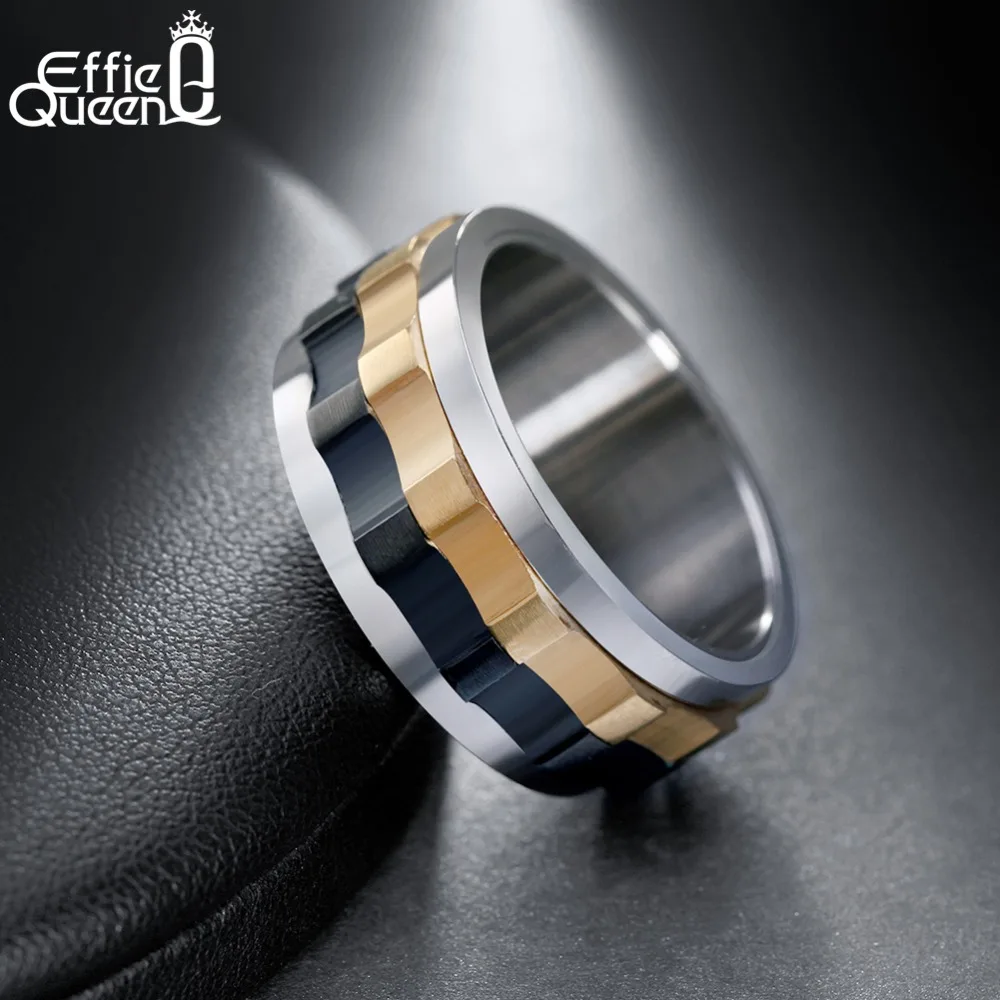 Effie Queen Silver/Gold Color Stainless Steel Rings 10mm Men Jewelry Titanium Steel Cool Punk Spinner Mens Ring Size 7-13 DOTR15
Effie Queen Silver/Gold Color Stainless Steel Rings 10mm Men Jewelry Titanium Steel Cool Punk Spinner Mens Ring Size 7-13 DOTR15