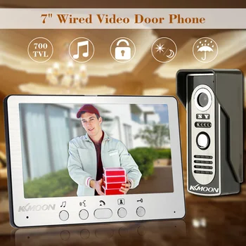 KKmoon® 7” Video Intercom Doorbell Wired Video Door Phone System Alloy Panel support Unlock Infrared Night View Rainproof
KKmoon® 7” Video Intercom Doorbell Wired Video Door Phone System Alloy Panel support Unlock Infrared Night View Rainproof