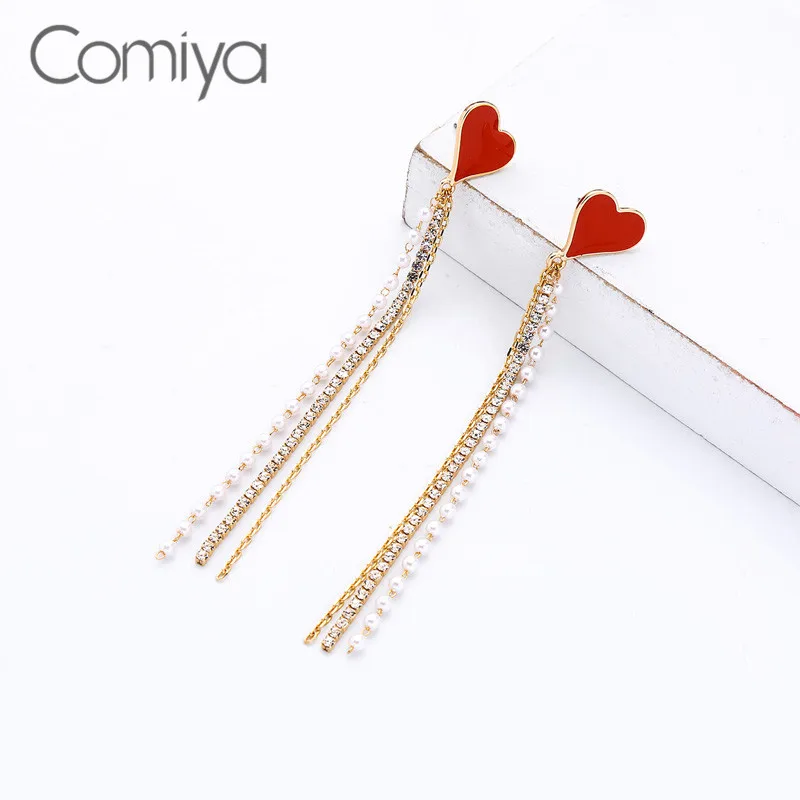 Comiya Fashion Jewelry Links Zinc Alloy Drop Earrings For Women Acrylic Pearls Statement Heart Accessories Brinco Drop Earring
Comiya Fashion Jewelry Links Zinc Alloy Drop Earrings For Women Acrylic Pearls Statement Heart Accessories Brinco Drop Earring