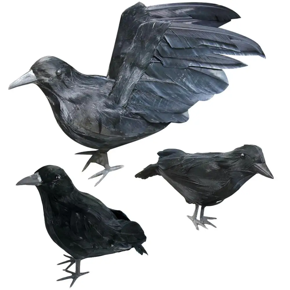 New Realistic Feathered Crows Raven Model Halloween Prop Home Garden Yard Decor
New Realistic Feathered Crows Raven Model Halloween Prop Home Garden Yard Decor