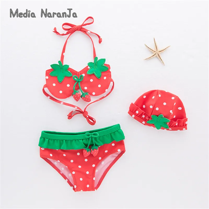 Baby girls swimsuit infant toddler kids children fashion strawberry fruit swimwear hat+bra+brief spa beach clothing
Baby girls swimsuit infant toddler kids children fashion strawberry fruit swimwear hat+bra+brief spa beach clothing