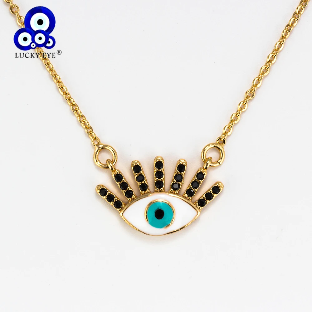 Lucky Eye Zircon Evil Eye Pendant Necklace Colorful Micro Charms Choker Necklace Turkey Eye Jewelry For Women Girl EY6140
Lucky Eye Zircon Evil Eye Pendant Necklace Colorful Micro Charms Choker Necklace Turkey Eye Jewelry For Women Girl EY6140