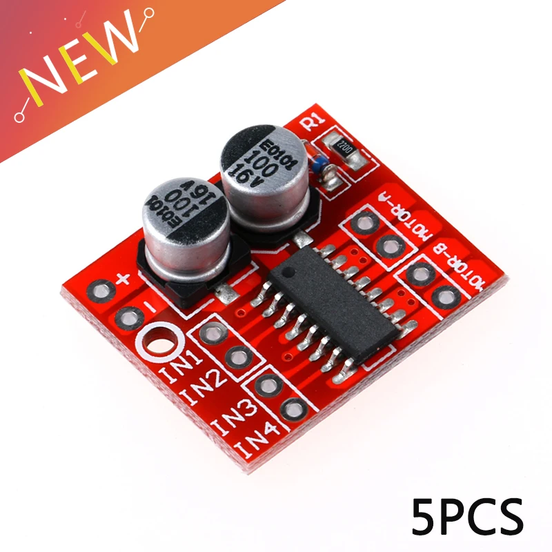5PCS/lot 1.5A 2-Way MX1508 DC Motor Driver Module PWM Speed Dual H-Bridge Stepper L298N
5PCS/lot 1.5A 2-Way MX1508 DC Motor Driver Module PWM Speed Dual H-Bridge Stepper L298N