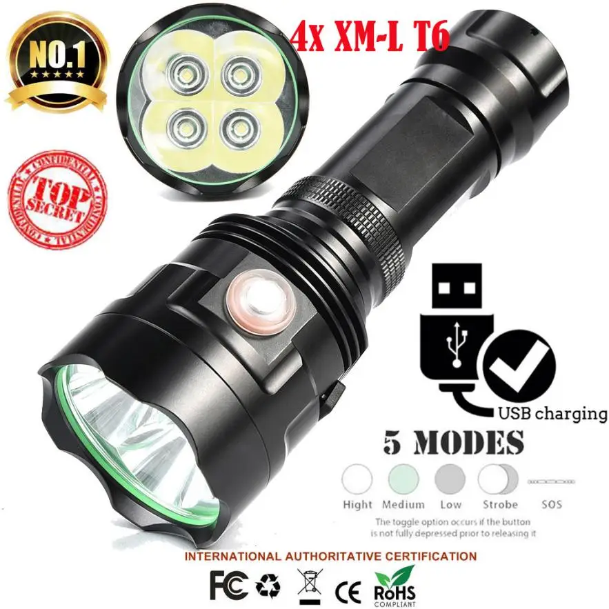 XM-L T6 LED El Feneri 26650/18650 Torch Camping Flashlight Lamp Light 5 Modes Brightness Shock-proof for Hiking Emergency PJ5
XM-L T6 LED El Feneri 26650/18650 Torch Camping Flashlight Lamp Light 5 Modes Brightness Shock-proof for Hiking Emergency PJ5